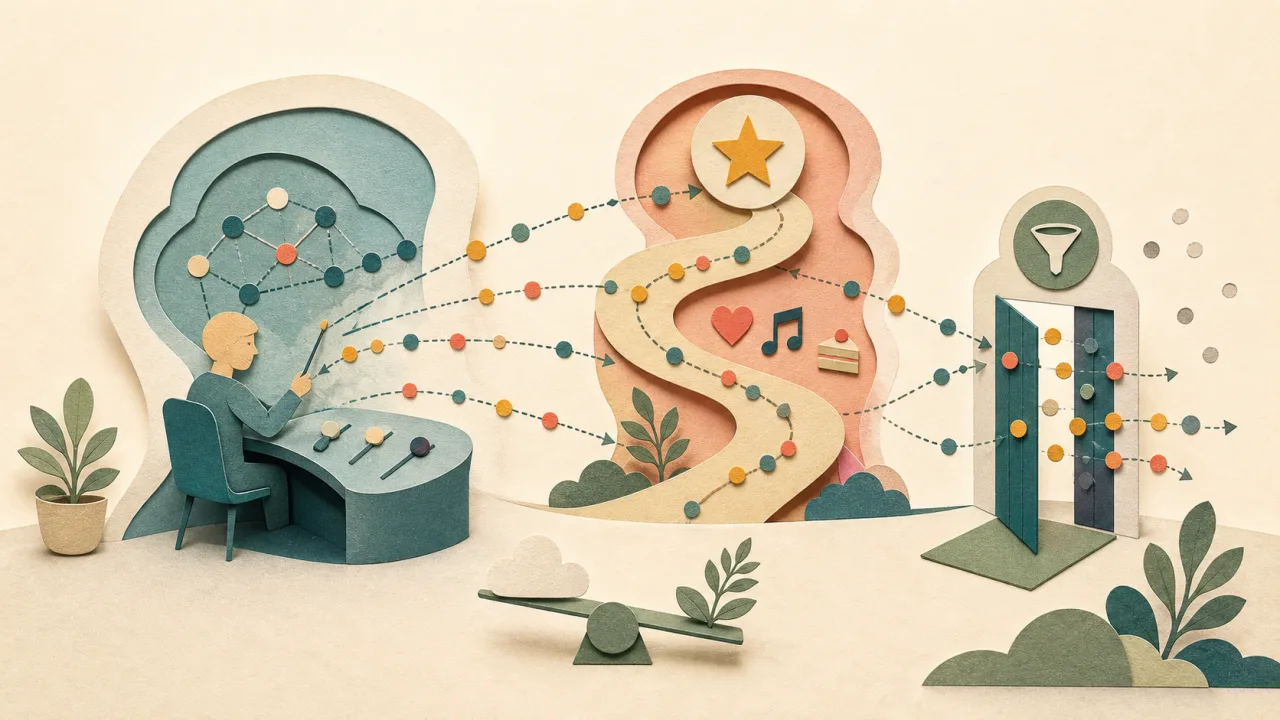 Cerveau TDAH : schéma de régulation entre dopamine, cortex préfrontal et circuit de récompense